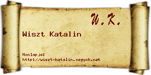 Wiszt Katalin névjegykártya